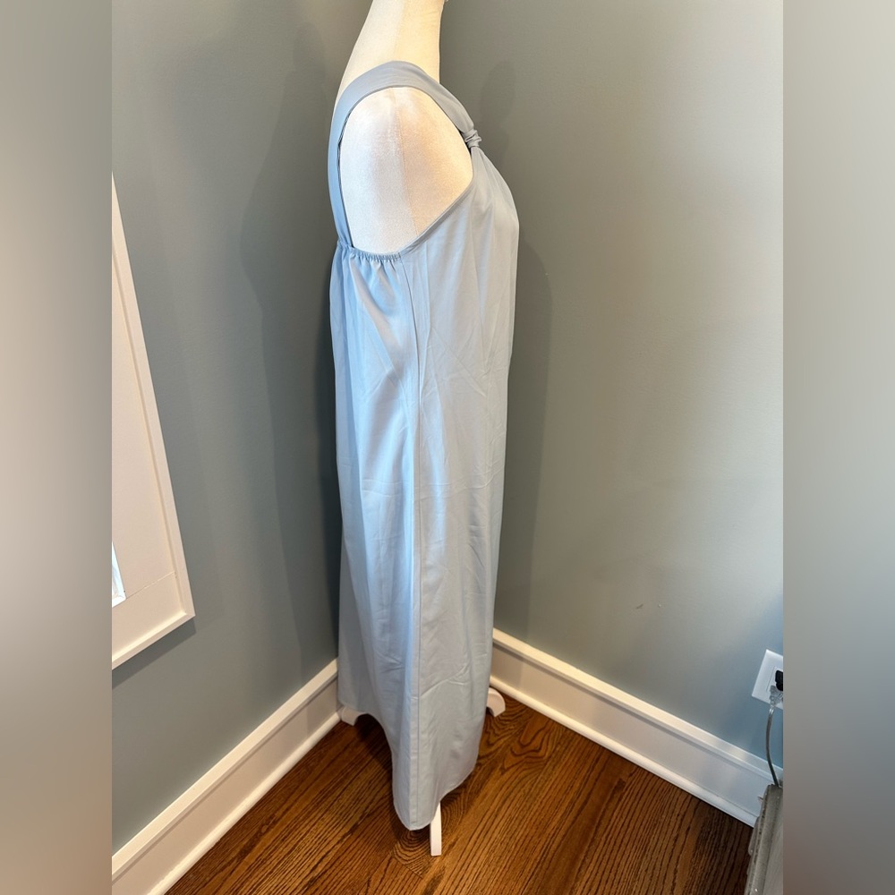 Light Blue Twist Halter Maxi Dress - Picture 3 of 7